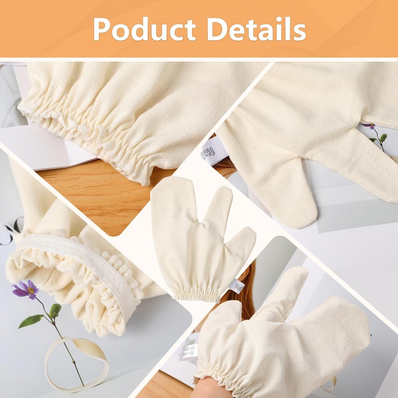 Garshana Gloves Raw Silk Massage,Raw Silk Gloves Garshana with Elastic