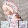 Aileam 3 Pieces Kids Satin Bonnet Unicorn Sleep Cap Silk