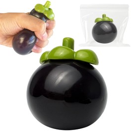 ZTATU Fruit Taba Squishy Stress Balls for Adults & Kids - Realistic Mangosteen Squishy Fidget Toys for Kids - Fairly Soft Sensory Stress Ball Stress Relief Toy for Office - Easter Basket Stuffers