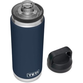 YETI Rambler Bottle Chug, Vaccum Insulated Stainless Steel Bottle with Chug Cap, Navy, 26 oz (760 ml)