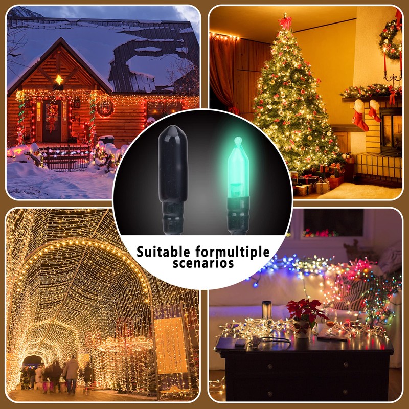 codree 200 PCS No Glow Caps for String Lights, Blackout