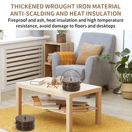 Duoleimi Mosquito Spiral Holder, Plum Bronze, Metal Holder for Citronella Smoking Spiral, Insects and Wasps Spiral, Indoor and Outdoor, Fireproof, Child Safe, Environmentally Friendly