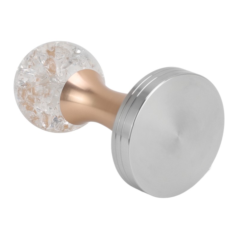Crystal Ball Coffee Flat Tamper Stainless Steel Base Powder Hammer