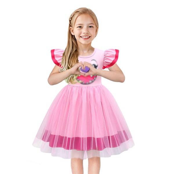 Kids Girls Pink Tutu Dress Theme Party Tulle Dress Up