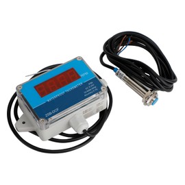 Frezon DC 8-24V IP68 Waterproof Hall Tachometer Digital LED Motor Speed Meter Tester