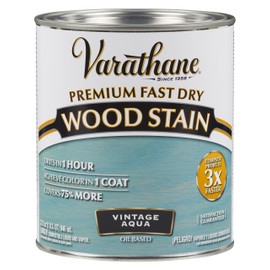 Varathane 297427 Premium Fast Dry Wood Stain, Vintage Aqua, 32 oz