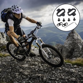 Ceeyoll, 9 pieces, bicycle cleats, cleats, click pedals, not easy to crack, corrosion resistant, click pedals with shoes set, suitable for men's and women's mountain bike shoe plates