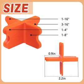8 Pcs 4-in-1 Multi-Size Deck Spacer Tool - ABS Deck Board Spacers(1/16", 1/8", 3/16", 1/4") - Deck Spacers Assorted for Hardwood Pressure Treated Composite Decking