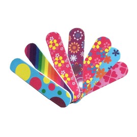 FOMIYES Double-sided Nail File Buffer 50pcs Mini Boards for Women Printing Nail File Set Comfortable Grip Remove Ridges Random Color