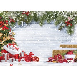LTLYH 7x5ft Christmas Photography Backdrop Winter Snow Backdrop Christmas Wood Wall Photo Backbackdrop Christmas Birthday Holiday Banner Studio Booth 199