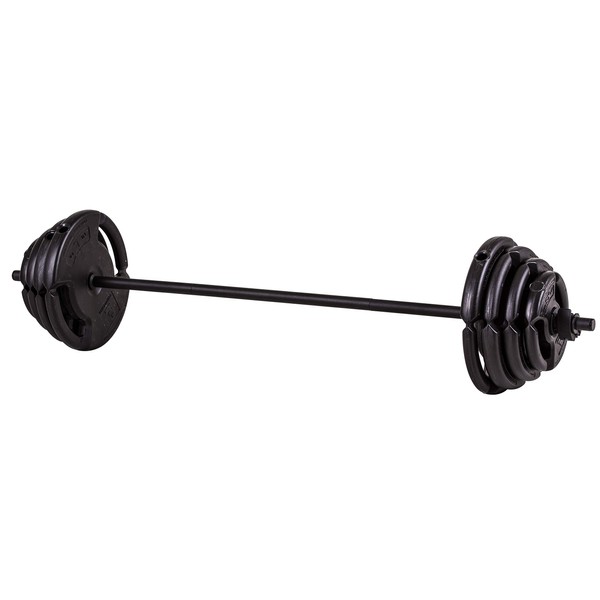 The Step Fitness Deluxe Barbell Weight Set, 60 lbs with Bar, Collars, and Weights