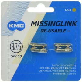 KMC-CL573R-GD2 Missing Links for 6SPEED/7SPEED/8SPEED GOLD 2 Pairs 1 Set