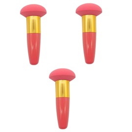 FOMIYES 3pcs Makeup Sponge with Handle Versatile Blending Tool for Foundation and Powder Applications for Daily Makeup Routine Wet Dry Use for