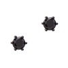 5MM Sterling Silver Cubic Zirconia Black Diamond Studs Earrings Post