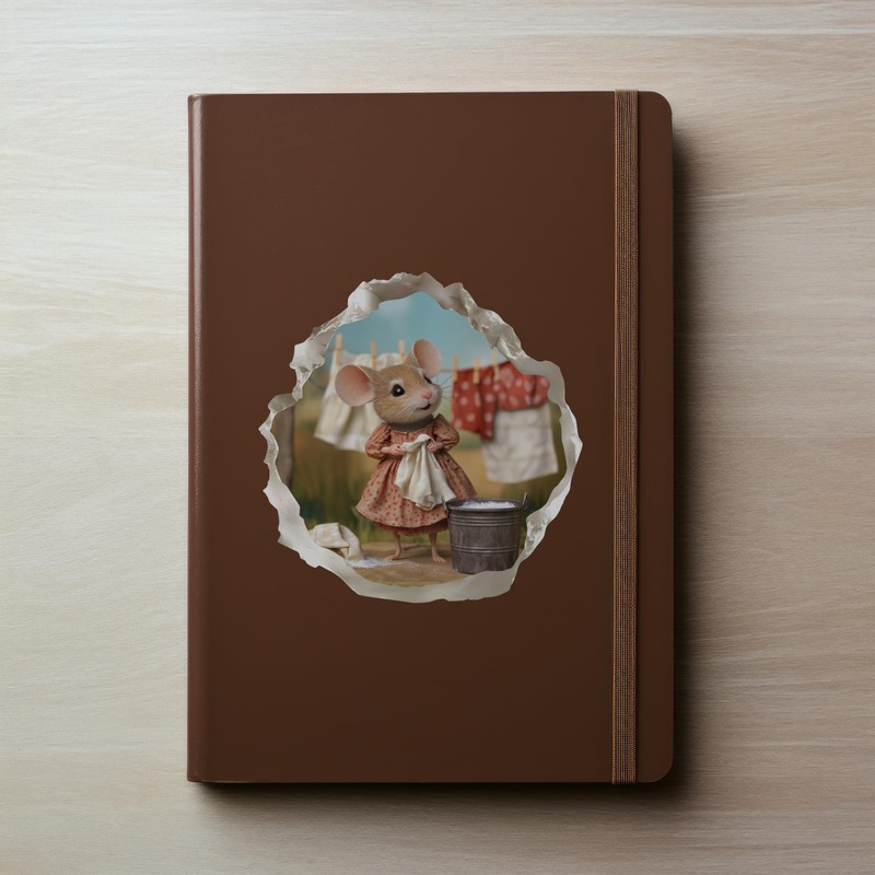 Laundry Mouse - Mouse Hole Wall Sticker