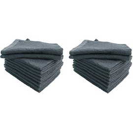"HT-CG20 Quick Drying Thin Type" Hand Towels, Bulk Purchase, Set of 20 (Charcoal Gray)