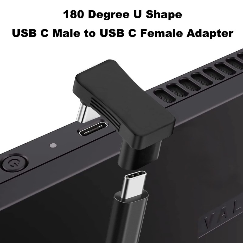 AreMe 180 Degree Angle USB C Adapter 2 Pack, 180°