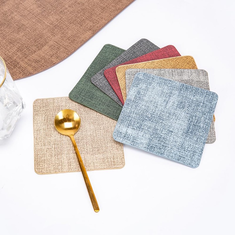 Anevous Set of 12 Square Coasters, 10 x 10 cm,