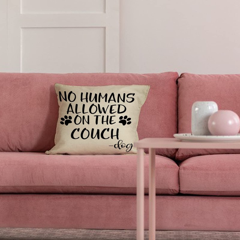 FBCOO No Humans Allowed on The Couch Dog Paw Pattern