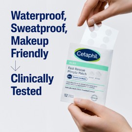 Cetaphil Cetaphil Acne Patches, Pimple Patches for Sensitive Skin, Formulated with Salicylic Acid, CICA, and Heartleaf Extract for Emerging Pimples, Visible Results in 6 Hours, 24 Count