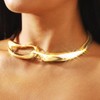 AJACITY Chunky Gold Choker Necklaces Thick Statement Necklace Chain for