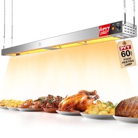 PYY 60 Inch Food Heat Lamp Strip - Commercial Food Heating Warmer Hanging Stainless Steel Electric Strip Heater Warming Lights for French Fries Warmer Food Service Cafeteria Restaurant
