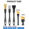 YUNYU 5-teiliges Auto-Detailing-Pinsel-Set, ultraweiche Borsten für Auto-Innenreinigungsbürsten und Außendetails, sanfte