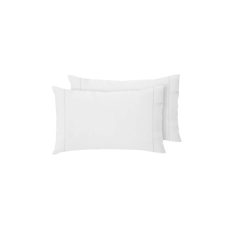 Set of 2 100% Pure Cotton Pillowcases with Flap -