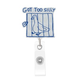 Teeglow Funny Cute Silly Goose Nurse Badge Reel Cute Work Nurse Badge Reels Retractable Holder Nursing CNA RN Pediatric Doctor Medical Student Office Social Workers Accessories Gifts for Women