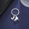 Amaxer White Enamel Ice Skates Shoes Pendant Keyring Alphabet Letters