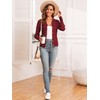 ZAFUL Women Long Sleeve Polo Sweater V Neck Button Down