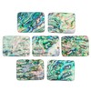 mookaitedecor Abalone Shell Crystal Stone Drawer Knobs with Screws Set