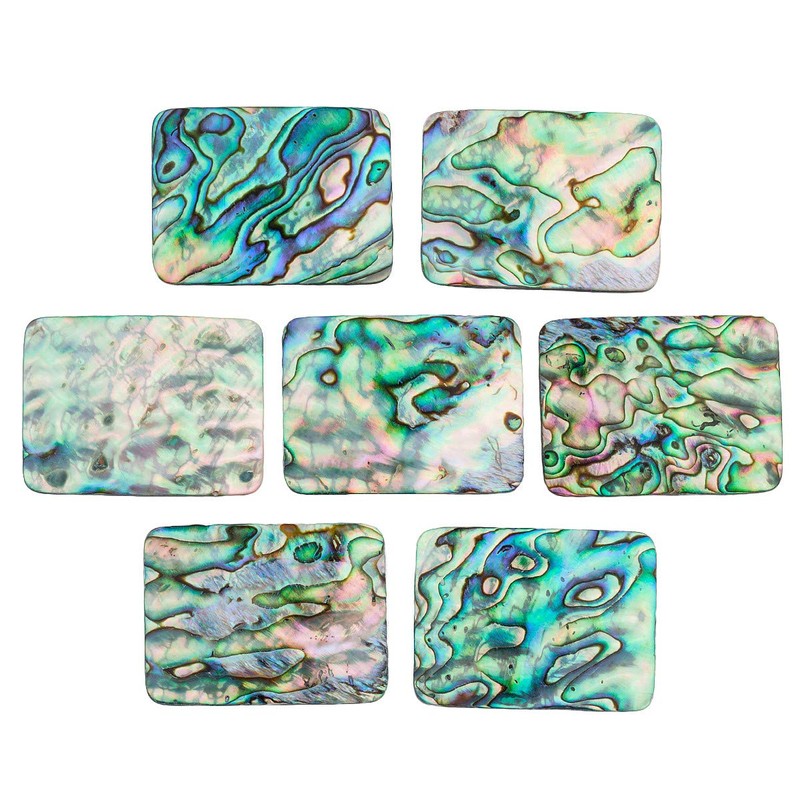 mookaitedecor Abalone Shell Crystal Stone Drawer Knobs with Screws Set