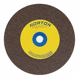 8" Type 1 Aluminum Oxide Straight Grinding Wheel, 1" Arbor, 1" Thick, 24 Grit, 3600 Max. RPM