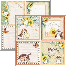 Ciao Bella 12"x12" Farmhouse Garden Patterns Pad