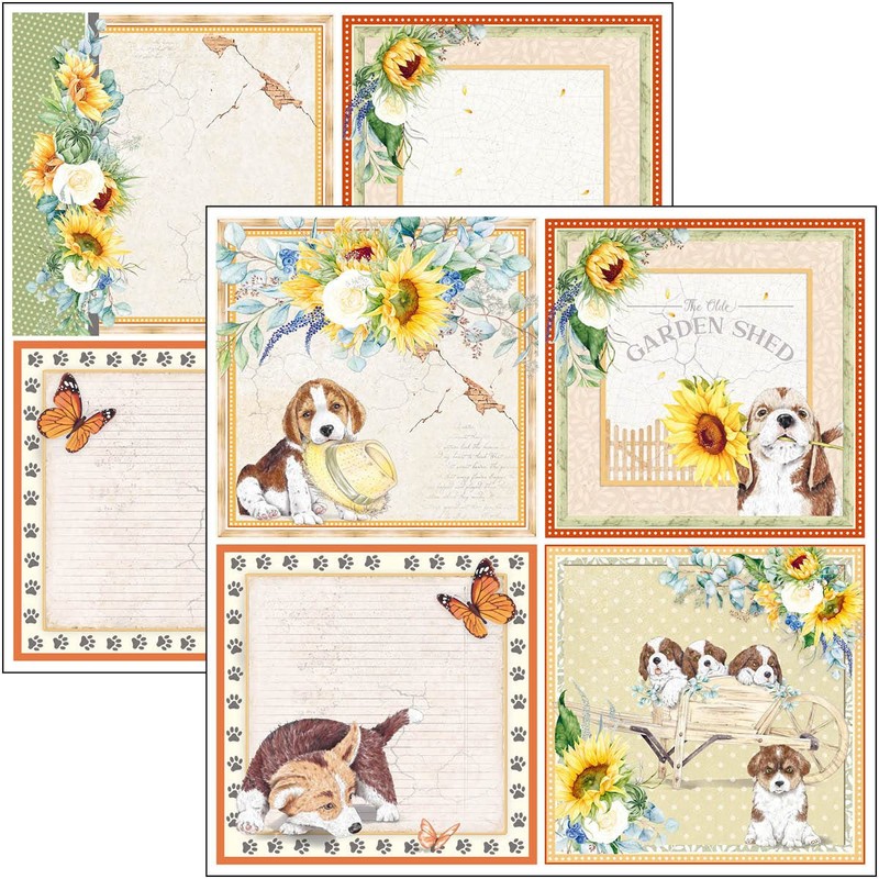 Ciao Bella 12"x12" Farmhouse Garden Patterns Pad