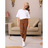 HDE Girl's Leggings Holiday Stretchy Full Ankle Length Striped Tights