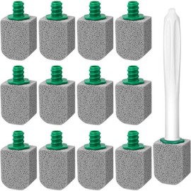 12 count Pumice Stone Long Handle for Toilet Bowl Cleaning, Powerfully Away Limescale Stain,Hard Water Ring, Cleaning Block for Pool Bathtubs Grill (12) - Colour: 24