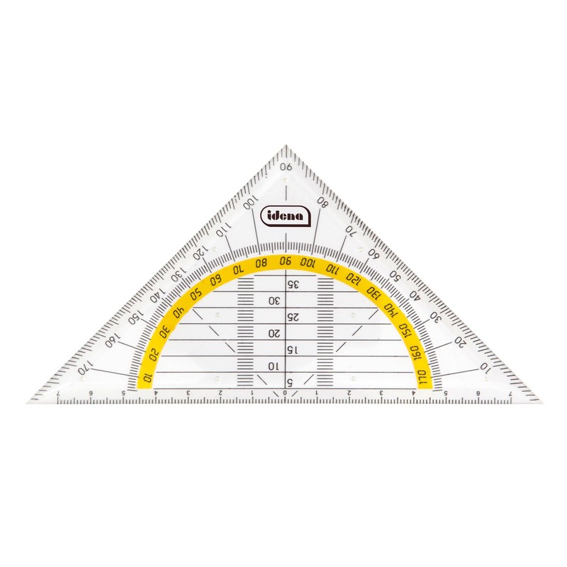 Idena 602035 Geo Triangle 14 cm without Handle Transparent