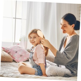 minkissy Large Hair Massage Comb Bamboo Scalp Comb for Curly Hair Anti-static Massage Brush Random Style