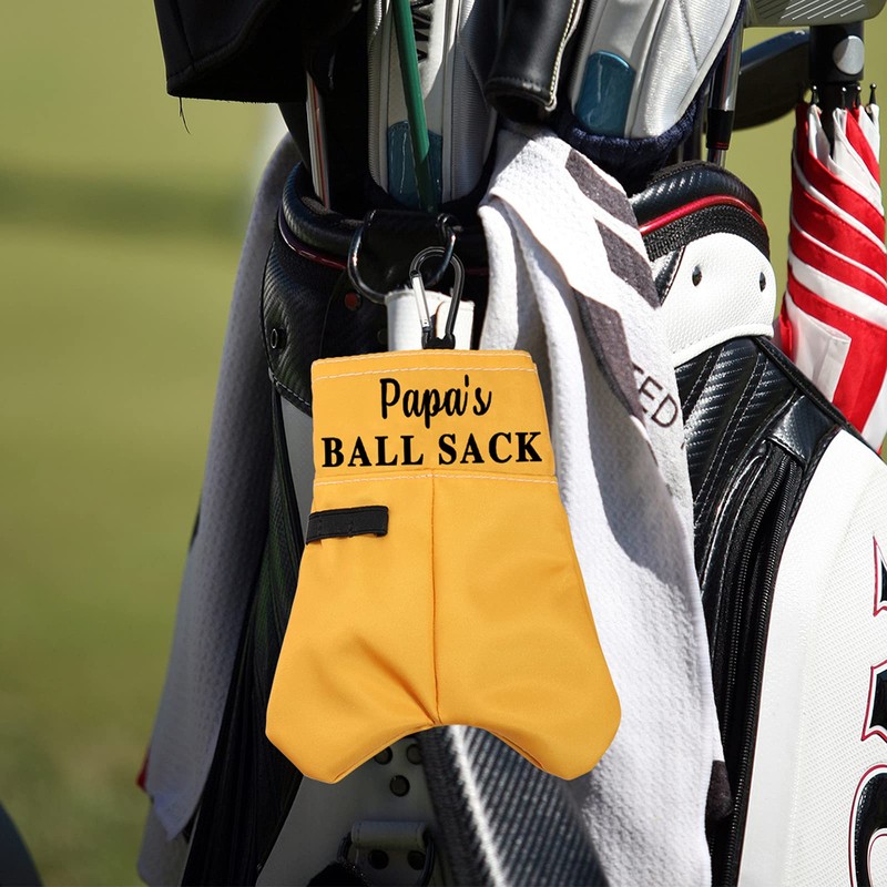 PWHAOO Funny Dad/Grandpa Golf Gift Ball Sack Golf Ball Storage