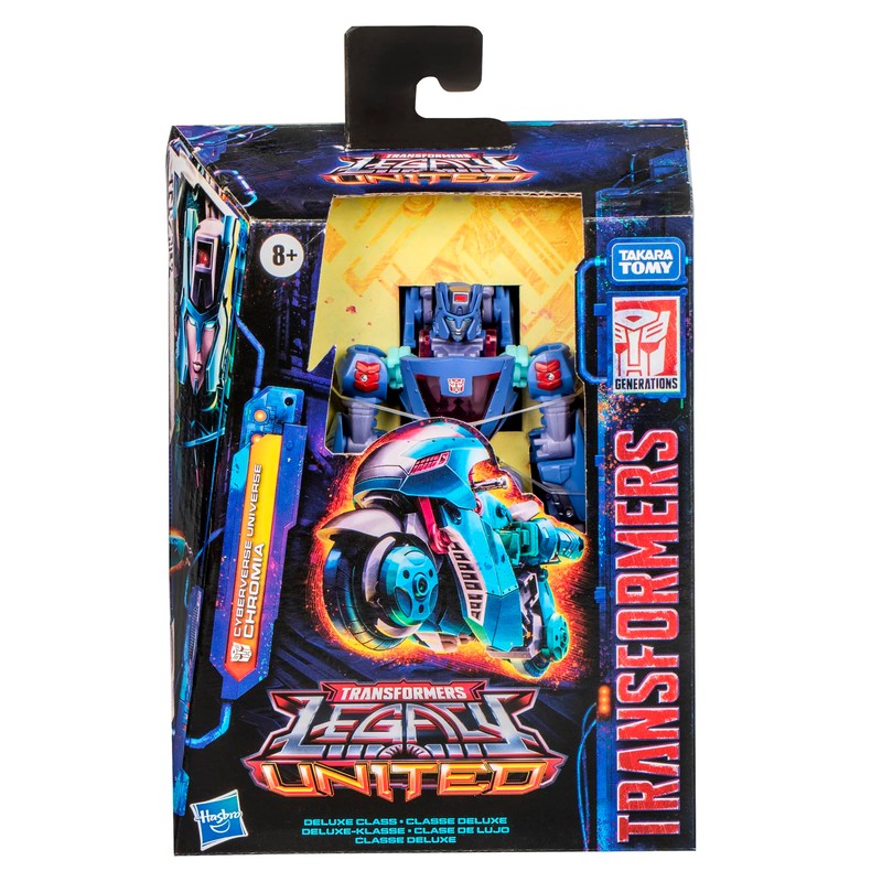 Transformers Legacy United Deluxe Class Cyberverse Universe Chromia, 5.5-inch Converting