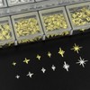 ITPOYOL Star Nail Art Charms 3D Metal Gold Silver Star