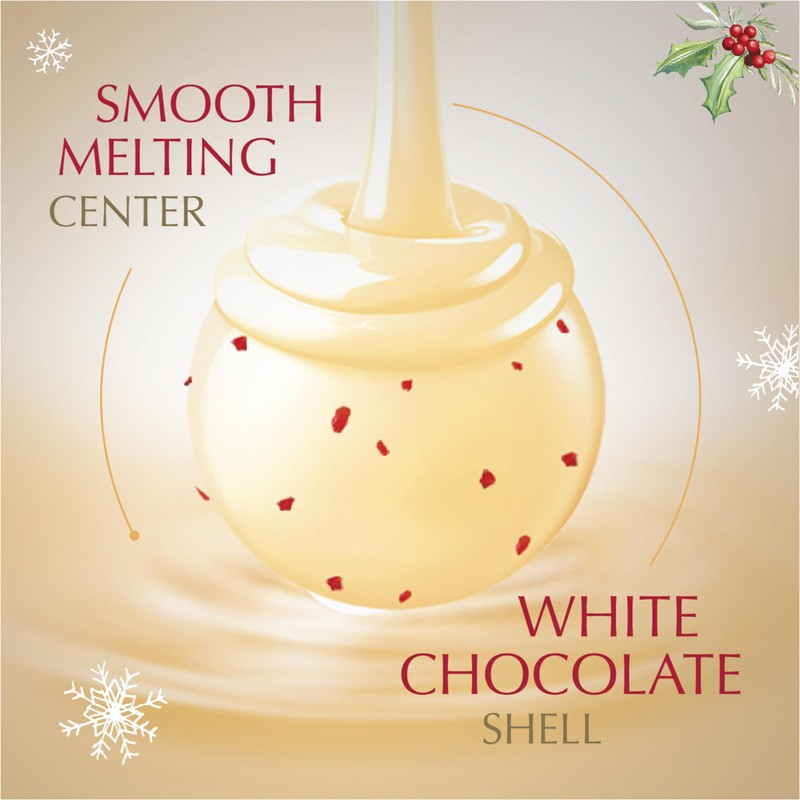 Lindt LINDOR White Chocolate Peppermint Candy Truffles with Smooth Peppermint