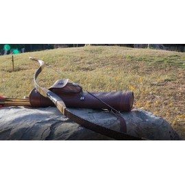 Toparchery Traditional Recurve Bow 53'' Archery Hunting Handmade Horse Bow Longbow 40 lbs