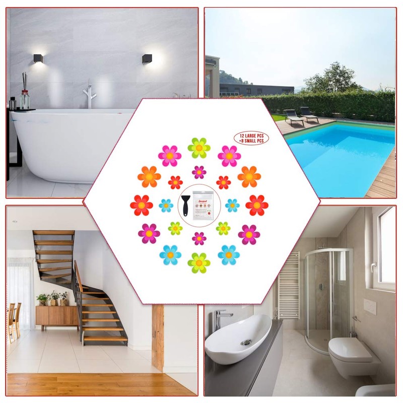 Secopad Original Bathtub Stickers Non-Slip, Safety Shower Treads Adhesive Bright