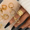 17IF 10-15 Pcs Gold Ring Set for Women Chunky Classic