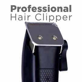 Status Rennes Professional Hair Clipper for Men, Stainless Steel Blades, Barber Clippers for Hair Cutting Kit, 9 Combs from 3mm to25mm, Easy to Use, Grooming Kit, Corded, Black, RENNES1PKB6