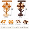 Sunflower Trivets for Hot Dishes, 5Pc Wooden Tree Trivet Stand