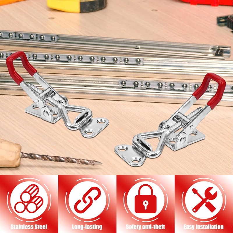 Toggle Latch Clamp 4001, 6 Pack Adjustable Toggle Clamp Latch,